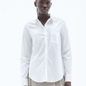 Flippa k white women botton down shirt size XS